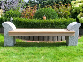 Steinbank Palisaden Gartenbank - StoneProducts GbR