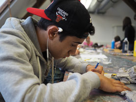 Im Atelier der HAW, Talentschmiede#4 Stipendiaten der LichtwarkSchule, April 2016 
