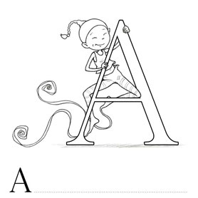 Lettre A coloriage alphabet