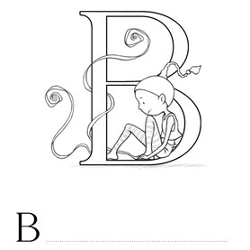 Lettre B coloriage alphabet
