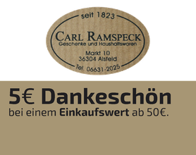 Carl Ramspeck, Haushaltswaren, Geschenke, Alsfeld