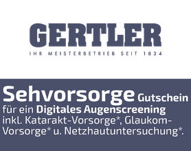 Sehvorsorge-Gutschein, Gertler Optik, Alsfeld