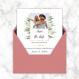 Save the date mariage gif animé- Save the date mariage virtuel-Save the date mariage digital-Save the date mariage numérique animé-électronique-à envoyer via les réseaux sociaux-whatsapp-facebook-messenger-mms-video-couronne d'epi-chic bohême-photo