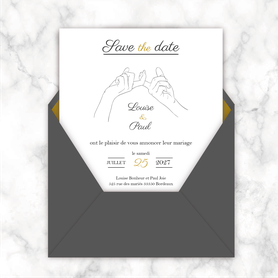 Save the date mariage gif animé- Save the date mariage virtuel-Save the date mariage digital-Save the date mariage numérique animé-électronique-à envoyer via les réseaux sociaux-whatsapp-facebook-messenger-mms-video-main entrelacée-dessin-elegant