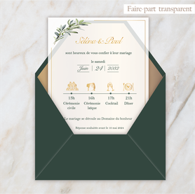 Faire-part mariage gif animé-faire-part mariage virtuel- faire part mariage digital-numérique animé-électronique-vidéo-à envoyer via les réseaux sociaux-whatsapp-facebook-messenger-mms-bohème-champêtre-brin d'olivier-pictogramme-transparent-chic-marocain-