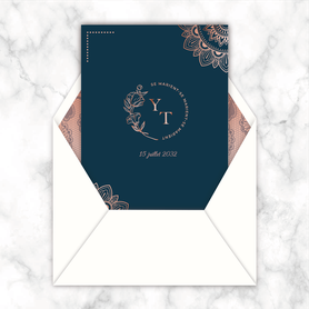 Faire-part mariage gif animé-faire-part mariage virtuel- faire part mariage digital-numérique animé-électronique-vidéo-à envoyer via les réseaux sociaux-whatsapp-facebook-messenger-mms--monogramme-chic-elegant-oriental-marocain-dentelle-bleu