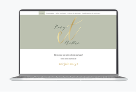 Site internet de mariage-Site de mariage-Site internet de mariage-wedding website-assorti au faire-part-sauge-doré-or-