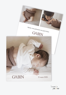 faire part naissance garçon douce innocence- format carré- photos-3 photo-