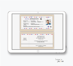Invitation anniversaire homme numérique-Invitation électronique-Invitation numérique-imprimable-pdf numérique-Invitation connecté-Invitation anniversaire à envoyer par mms-par mail-réseaux sociaux-whatsapp-facebook-billet d'avion party
