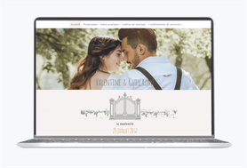 Site internet de mariage-Site pour mariés-Site de mariage -Site internet de mariage- wedding website- assorti au faire-part-domaine-provençal-cyprès-portail en fer-vignes-chic-vignoble