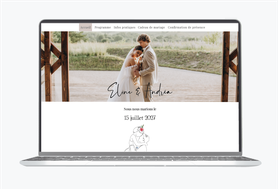 Site de mariage -Site internet de mariage- wedding website-assorti au faire-part-dessin au trait-faire-part mariage au trait-esquisse