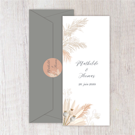 Faire-part mariage gif animé-faire-part mariage virtuel- faire part mariage digital-numérique animé-électronique-vidéo-à envoyer via les réseaux sociaux-whatsapp-facebook-messenger-mms-pictogrammes - Boho-boheme-champetre-pampa-feuilles seché