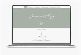 Site internet de mariage-Site de mariage-wedding siteassorti au faire-part-chic-raffiné-elegant-simple-vert sauge