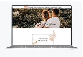 Site internet de mariage-Site pour mariés-Site de mariage - wedding website -assorti au faire-part-boho-boheme-champetre-pampa-feuilles sechées