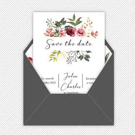 Save the date mariage gif animé- Save the date mariage virtuel-Save the date mariage digital-Save the date mariage numérique animé-électronique-à envoyer via les réseaux sociaux-whatsapp-facebook-messenger-mms-video-pivoines-fleurs-eucalyptus-rose-