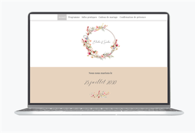 Site internet de mariage-Site pour mariés-Site de mariage-wedding site-assorti au faire-part-fleurs séchées-pampas-pivoine-rose-bohème-terracotta