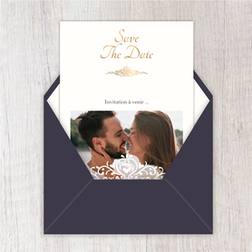 Save the date mariage gif animé- Save the date mariage virtuel-Save the date mariage digital-Save the date mariage numérique animé-électronique-à envoyer via les réseaux sociaux-whatsapp-facebook-messenger-mms-chic-elegant-photo-dentelle-doré-oriental