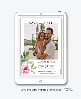 Save the date mariage numérique-Save the date mariage digital-Save the date numérique-pdf numérique-Save the date mariage electronique -Save the date à envoyer par mms-par mail-réseaux sociaux-whatsapp-facebook-messenger-minimaliste-simple-chic-elegant