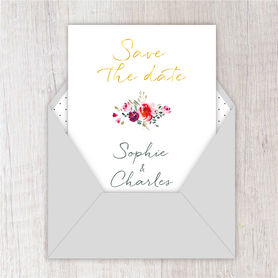 Save the date mariage gif animé- Save the date mariage virtuel-Save the date mariage digital-Save the date mariage numérique animé-électronique-à envoyer via les réseaux sociaux-whatsapp-facebook-messenger-mms-video-fleurs-champêtre-doré