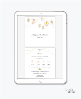 faire-part mariage-faire-part mariage numérique-faire part mariage digital-faire part mariage electronique -faire-part à envoyer par mms-par mail-réseaux sociaux-whatsapp-facebook-messenger- lustre en osier-guirlande-plante suspendue-en paille