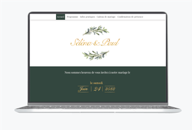 Site internet de mariage-Site pour mariés-Site de mariage - wedding website assorti au faire-part--chic-marocain-oriental- branches d'olivier