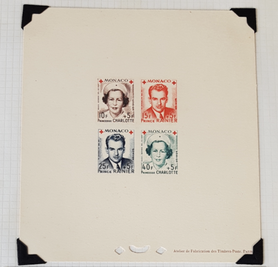 épreuve de luxe de timbres Croix-Rouge de Monaco