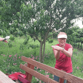 Lachwanderung in Kirrweiler mit 'Reporterin B. Baltes SWR 1