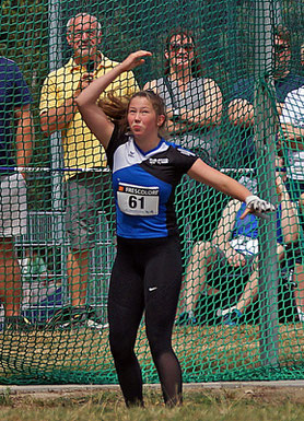 Alexandra Spieker peilt eine Weite jenseits der 50-Meter-Marke im Hammerwurf der U18 an. (Archivfoto)