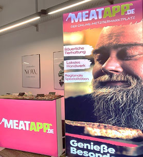 Messestand es Startup MeatApp (Foro: dreigruendereck)