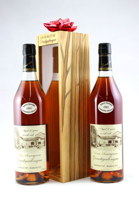 Dartigalongue Bas Armagnac Celebration Collection - vintage armagancs with optional hand-painted and signed gift box by French artist, Philippe Lejeune - Rare & Exceptional Spirit Gift Ideas - HeavenlySpirits