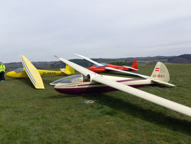 Früher waren die Segelflugzeuge noch bunter.