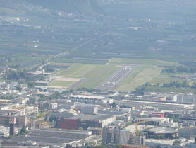 Bild vom Flugplatz Bozen in Südtirols Landeshauptstadt