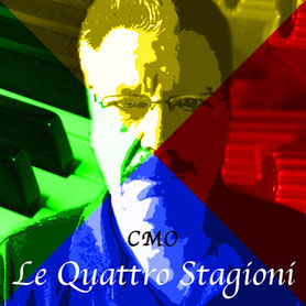 CMO-Album Cover von Le Quattro Stagioni, vierfarbig aufgeteiltes Portrait von Lutz Schadeck