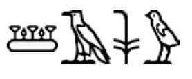 Pays des Shasous de Yahweh - sur le temple d'Aménophis III à Soleb. Hiéroglyphes.