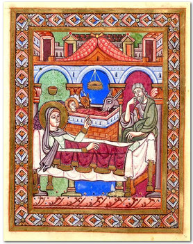 British Library, ms Egerton 809, f° 1v, XIIe s.