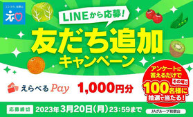 LINE懸賞-JA和歌山-えらべるPay-プレゼント