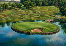 PGMマリアゴルフリンクス 17番 Par3 (名物ホール)
