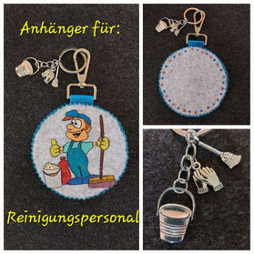 Anhänger/Schlüsselanhänger/Taschenanhänger/Accessoires/Geschenke/personalisierter Schlüsselanhänger-Reinigungspersonal