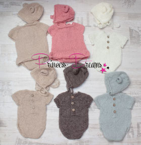 Newborn Mohair Outfit für Babyfotografie