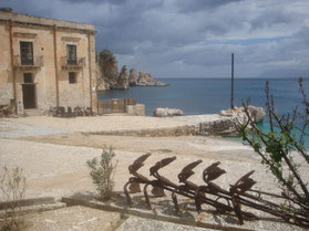 Scopello-tonnijnerie-anker-kust-Sicilië-Italië