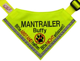 Mantrailer. Halstuch, mit Name, Suchhund , textilfashion