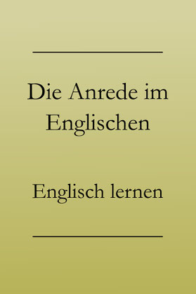 Englische Anrede