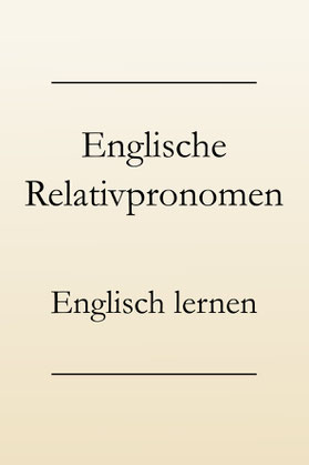 Relativpronomen auf Englisch