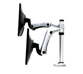 ET-ARM B4 医療用デュアルモニターアーム 受付カウンター・ナースステーション向け