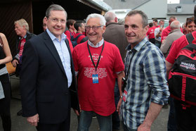 Avec Casimir Lechevallier, maire honoraire de St Pois et PatriceHamelin, président du festival