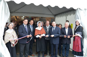 Inauguration de la foire "Percy fête la Normandie" qui avait lieu 10,11 et 12 avril 2015