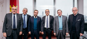 Jean-Léonce Dupont, Hervé Morin, Sébastien Lecornu, Pascal Martin, Philippe Bas et Alain Lambert.
