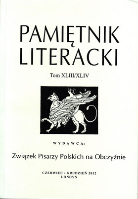 Poesie / Literarisches Tagebuch, S.7,12,198 - Verband Polnischer Exil-Schriftsteller, Bd.XLIII / XLIV, London, England 2012