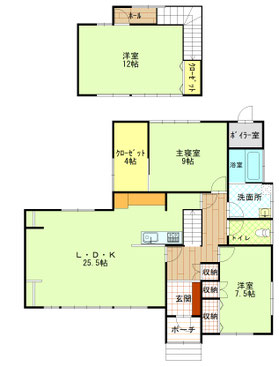 米沢市矢来１丁目　既存住宅 間取り図
