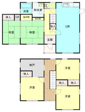 米沢市大字竹井　既存住宅 間取り図